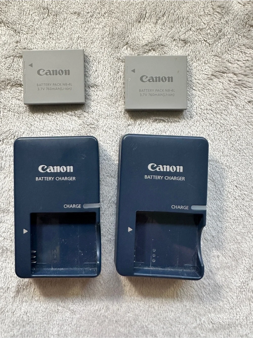 Canon CB-2LV/CB-2LVG Battery Charger for NB-4L PowerShot Lot of 2